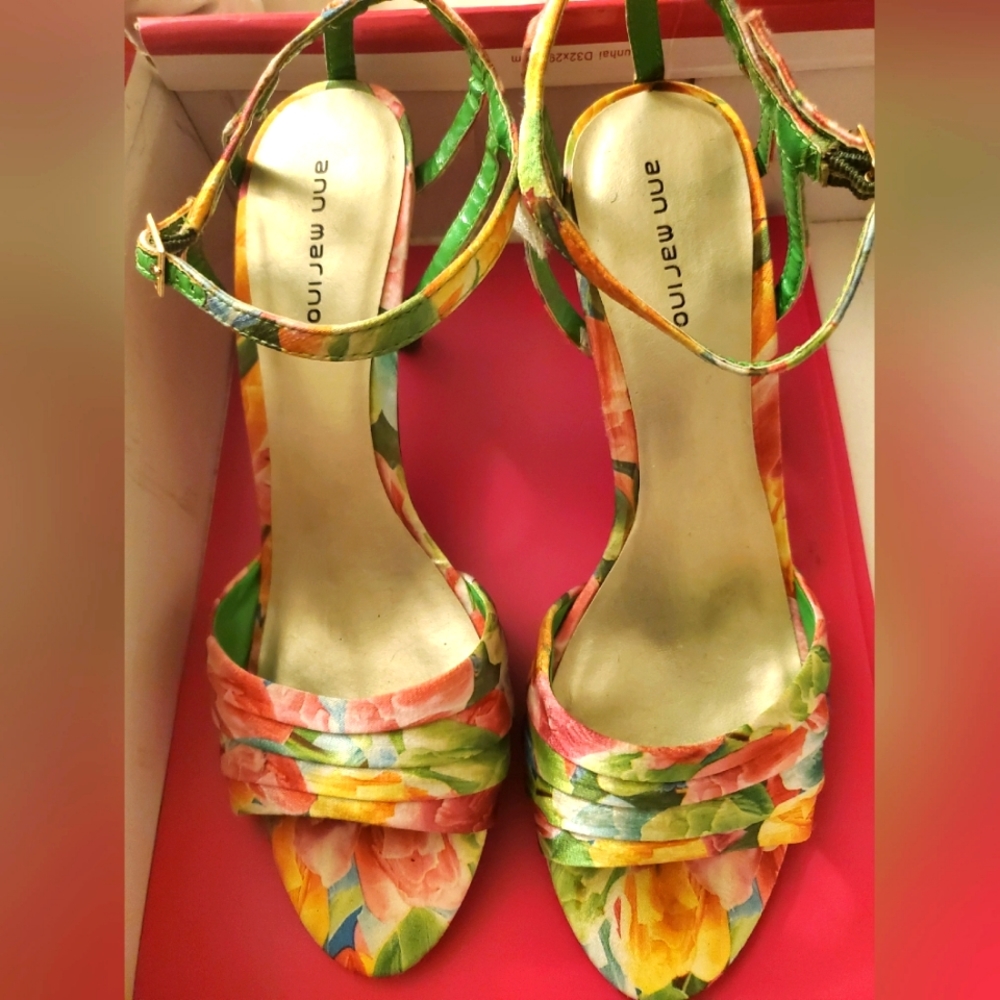 Floral High Heel Sandals 11M